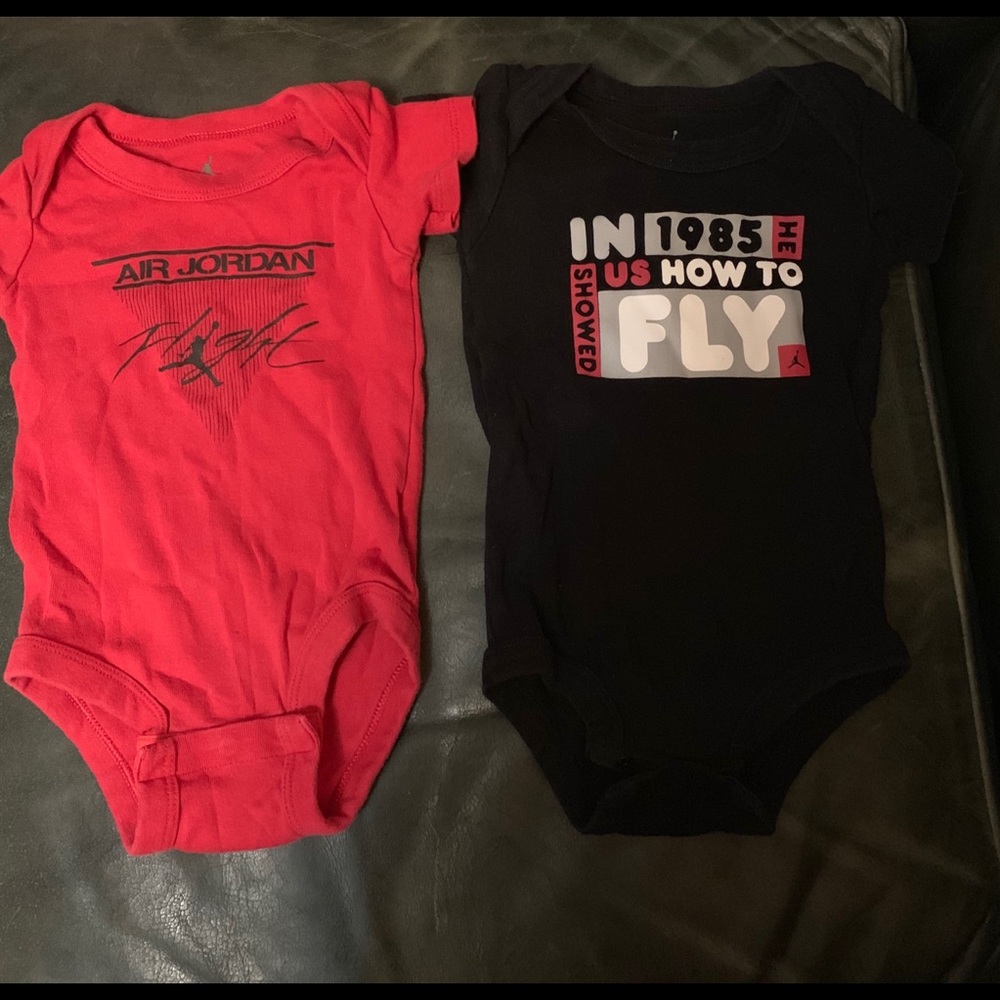 2 Air Jordan onesies | 0-6 months
